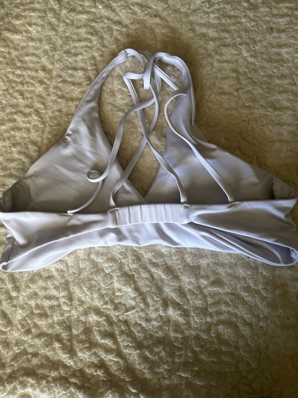 SMALL Women’s White Crisscross Sports Bra - Picture 4 of 4